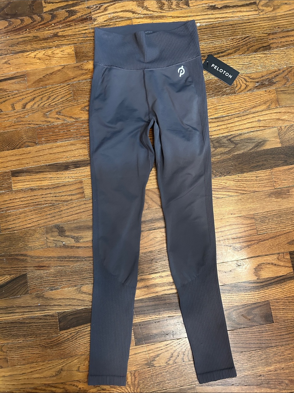 Peloton charcoal gray high-waist seamless leggings